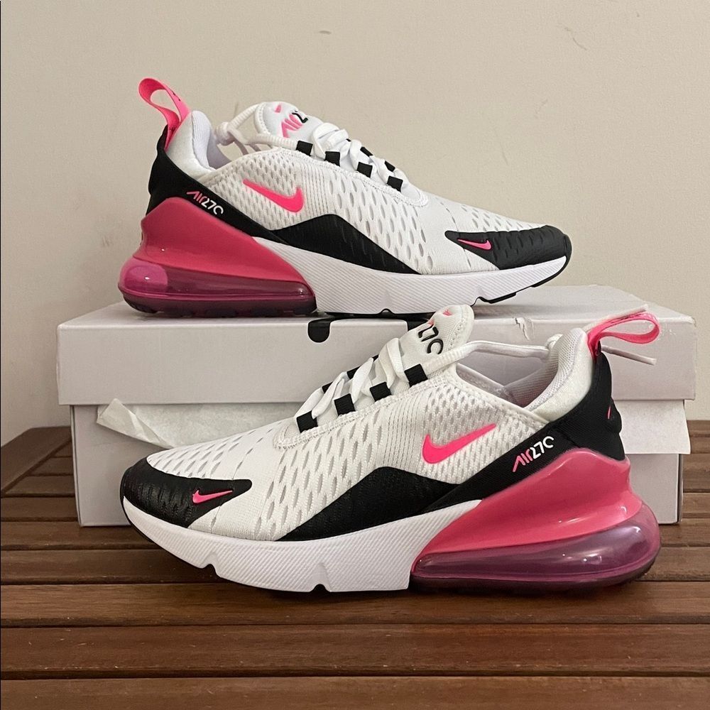Nike Air Max 270 White/Hyper Pink USA Women Size 6/UK 3.5/EU 36.5(AH6789-127)